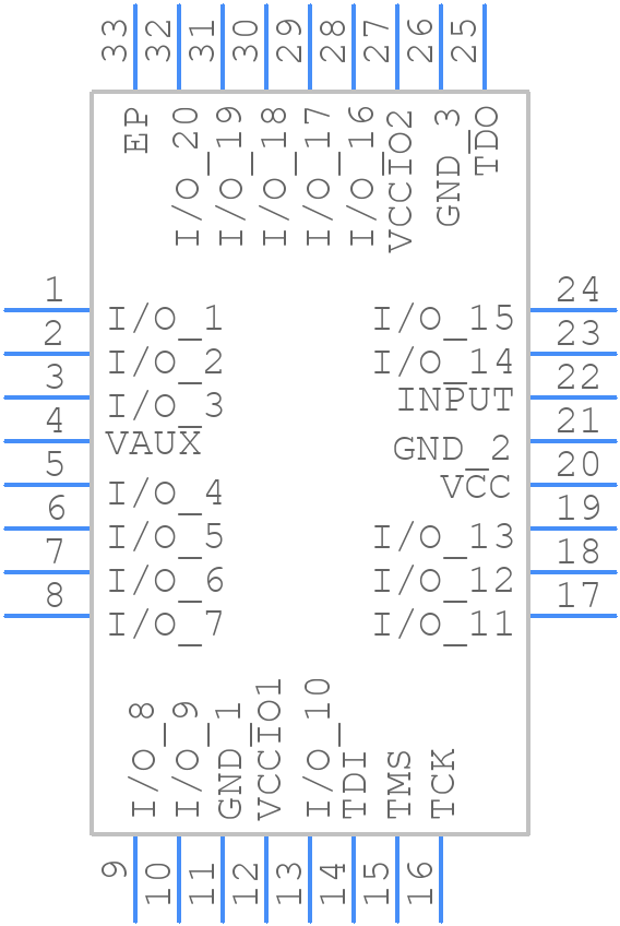 XC2C32A-4QFG32C - AMD - PCB symbol