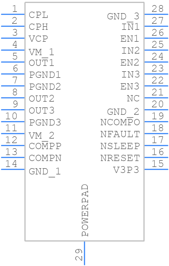 DRV8313PWP - Texas Instruments - PCB symbol