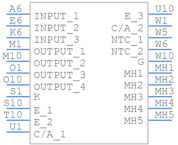 VUB160-16NOXT - LITTELFUSE - PCB symbol