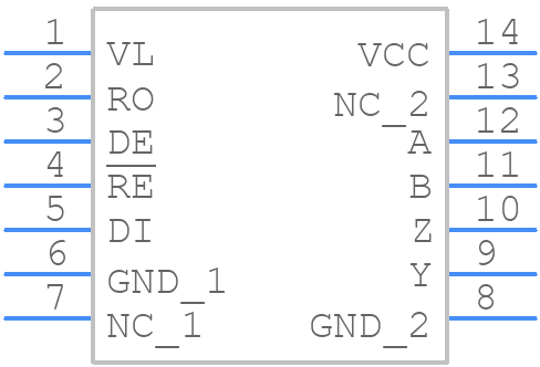 MAX13433EESD+ - Analog Devices - PCB symbol