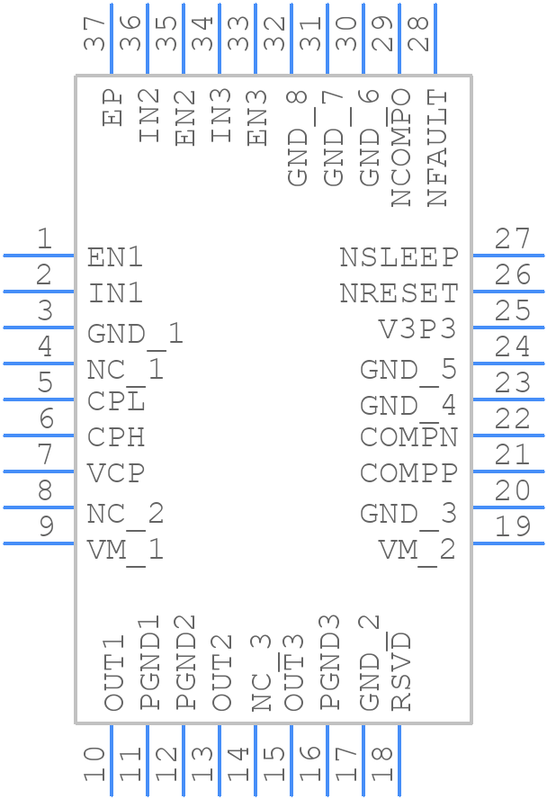 DRV8313RHH - Texas Instruments - PCB symbol