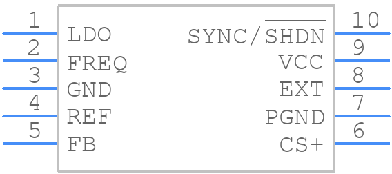 MAX668EUB+T - Analog Devices - PCB symbol