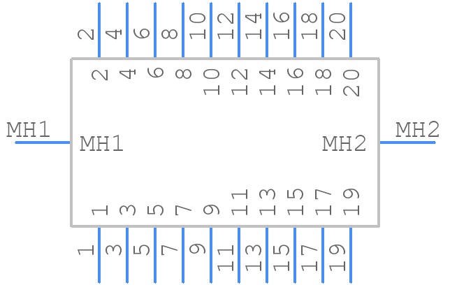HIF3BA-20PA-2.54DS(75) - Hirose - PCB symbol