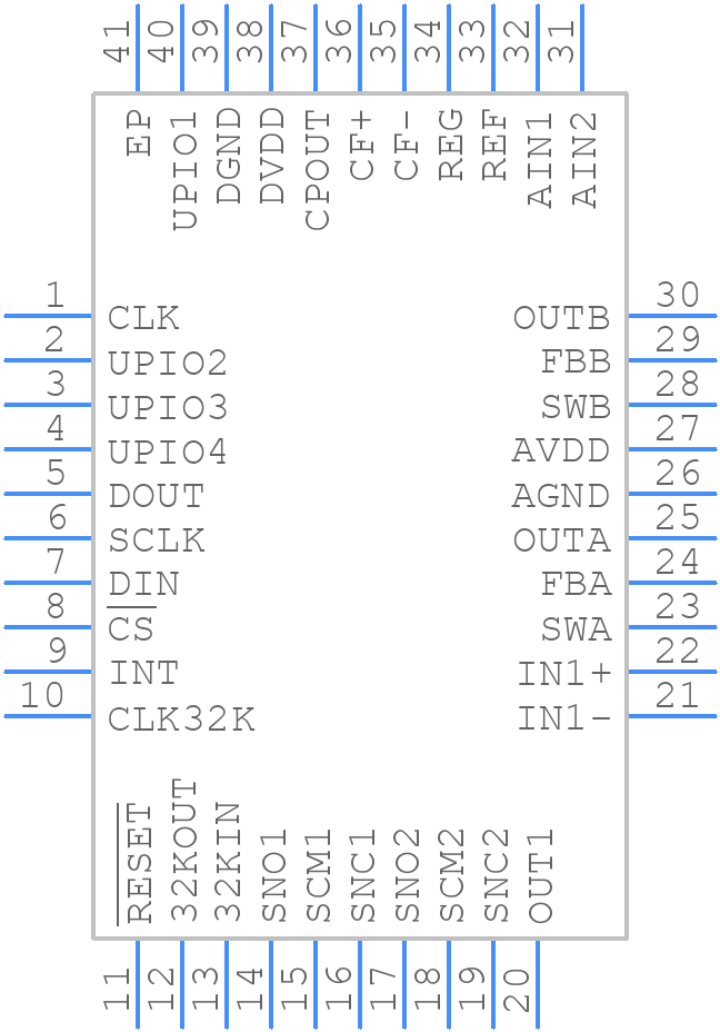 MAX1358BETL+ - Analog Devices - PCB symbol
