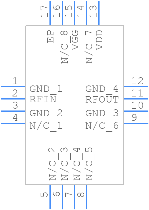 HMC561LP3E - Analog Devices - PCB symbol