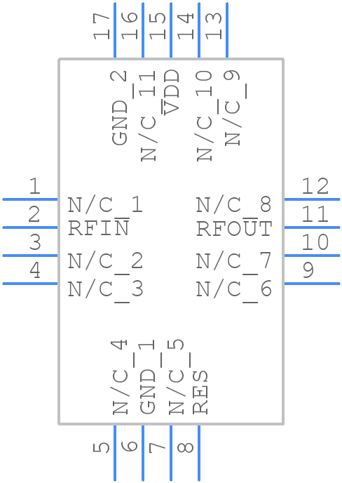 HMC617LP3E - Analog Devices - PCB symbol