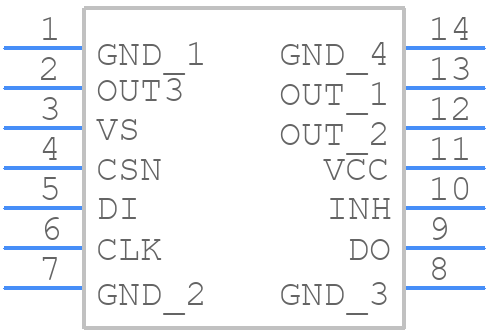 TLE6208-3G - Infineon - PCB symbol