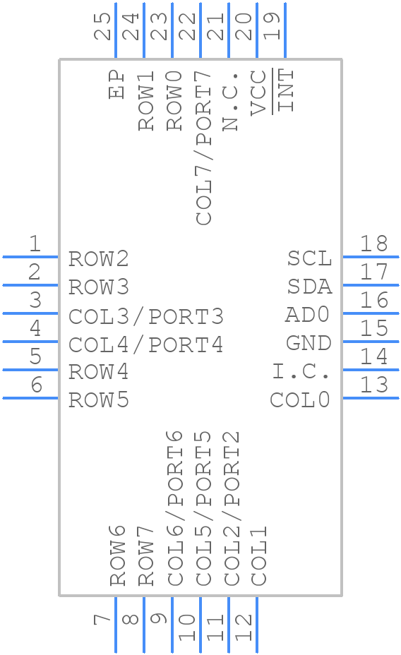 MAX7359ETG+T - Analog Devices - PCB symbol