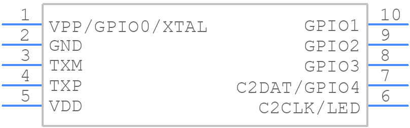 Si4010-C2-GT - Silicon Labs - PCB symbol