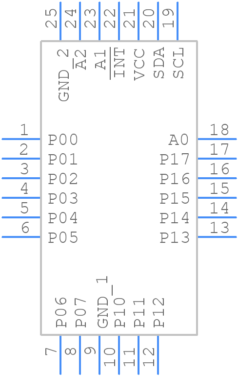 TCA9555RGER - Texas Instruments - PCB symbol