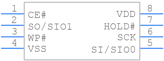 SST25PF040CT-40E/SN - Microchip - PCB symbol