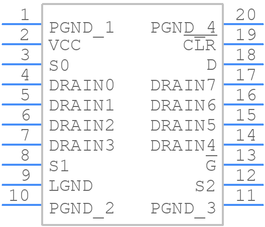 TPIC6259DWRG4 - Texas Instruments - PCB symbol