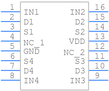 ADG712BRZ - Analog Devices - PCB symbol
