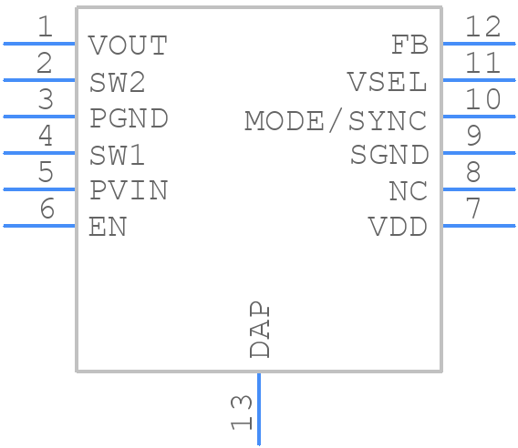 LM3668SD-2833/NOPB - Texas Instruments - PCB symbol