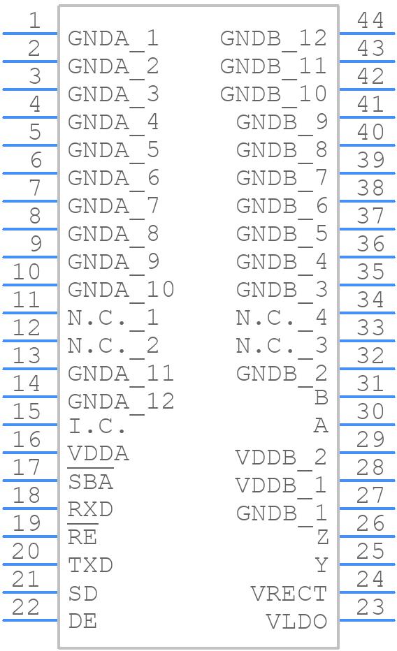 MAXM22510GLH+ - Analog Devices - PCB symbol