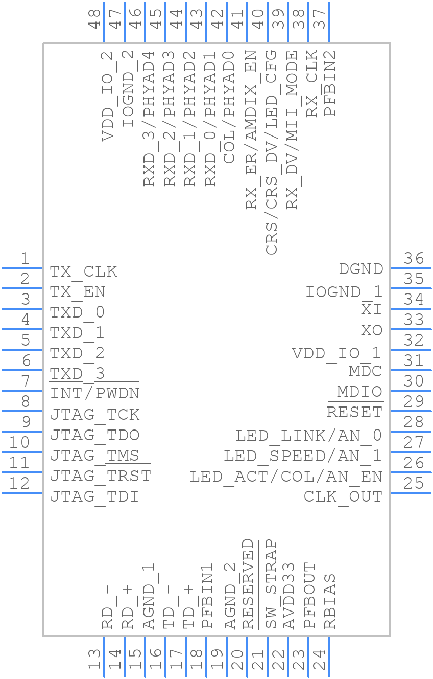 TLK110PTR - Texas Instruments - PCB symbol
