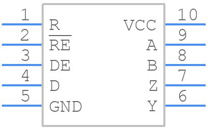 SN65HVD3080EDGSG4 - Texas Instruments - PCB symbol