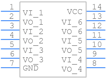 MC74AC04DG - onsemi - PCB symbol