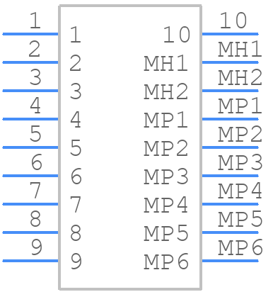 ZX360D-B-10P(30) - Hirose - PCB symbol