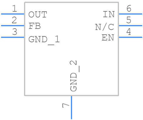 TPS73401DRVT - Texas Instruments - PCB symbol