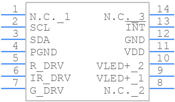 MAX30105EFD+ - Analog Devices - PCB symbol
