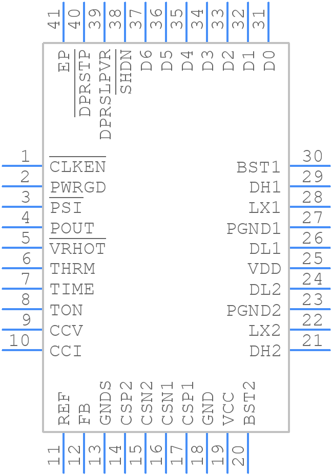 MAX8770GTL+ - Analog Devices - PCB symbol