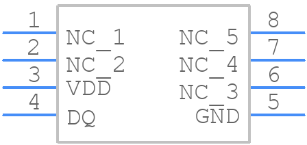 DS1822Z+ - Analog Devices - PCB symbol