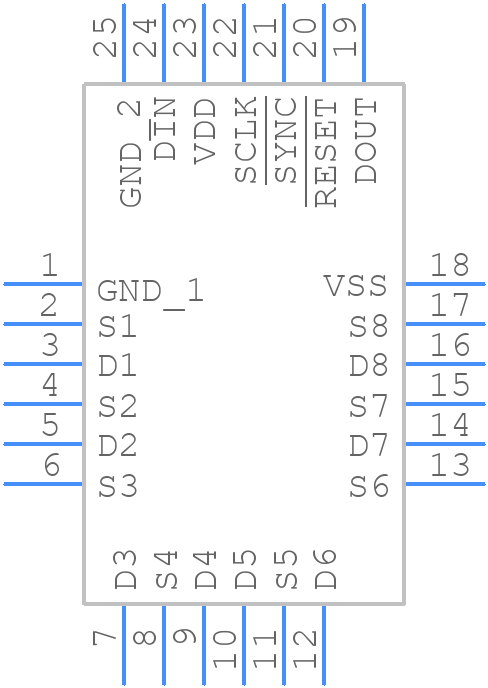 ADG714BCPZ-REEL7 - Analog Devices - PCB symbol
