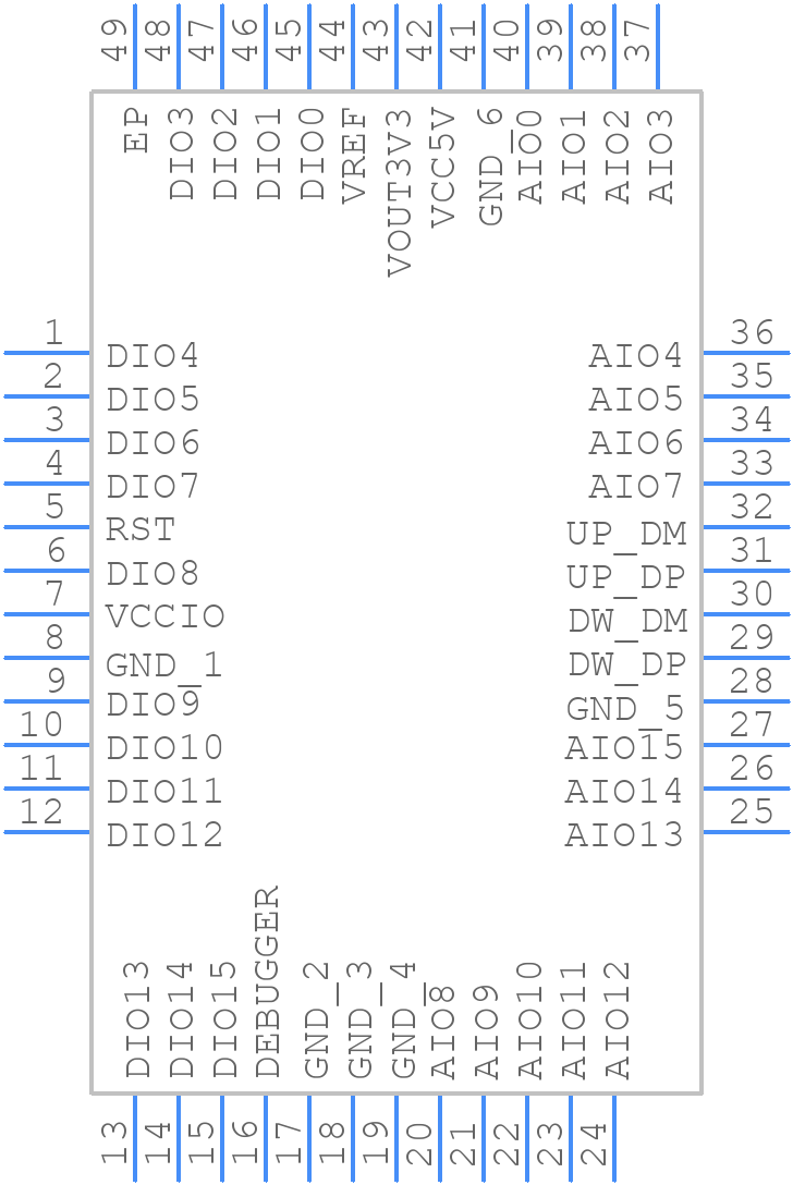 FT51AQ-T - FTDI Chip - PCB symbol
