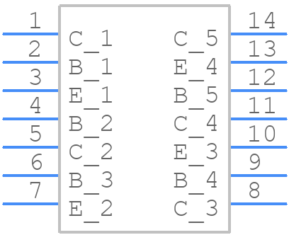CA3146M - Renesas Electronics - PCB symbol