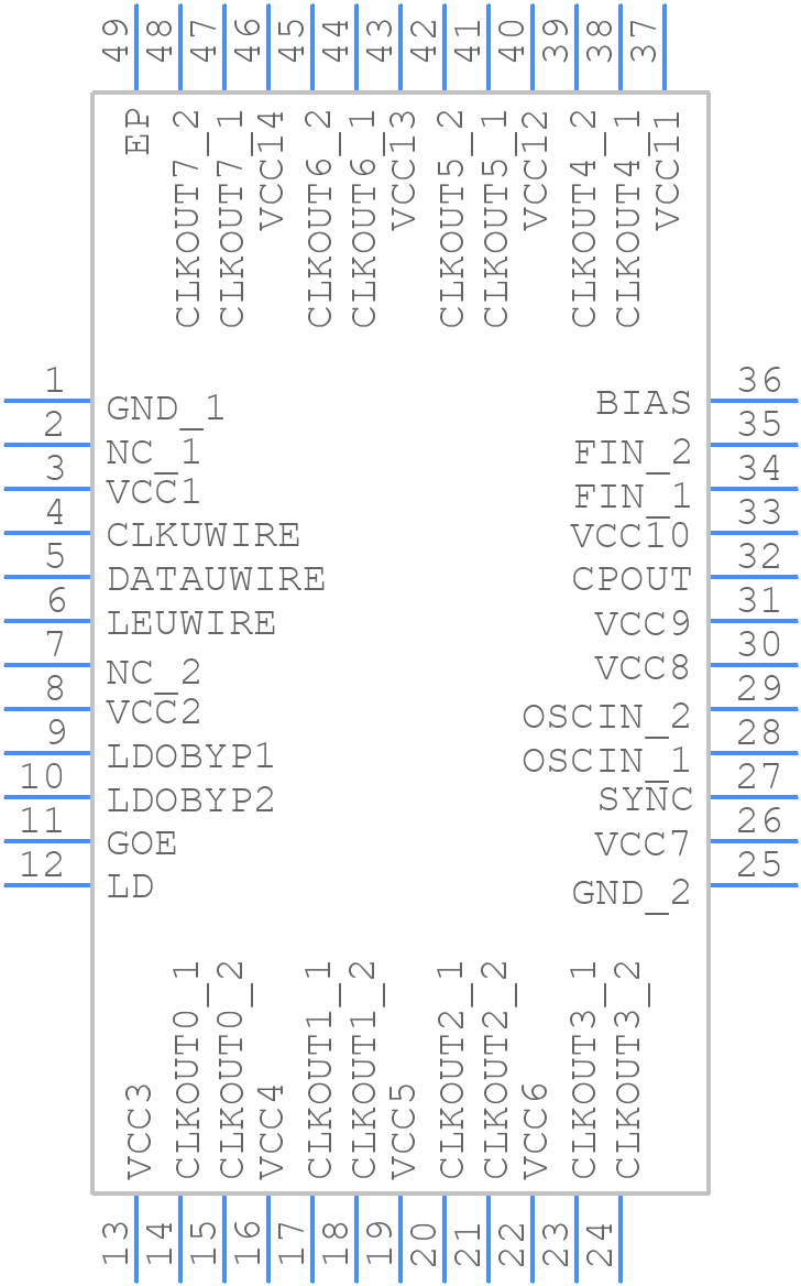 LMK02000ISQX/NOPB - Texas Instruments - PCB symbol