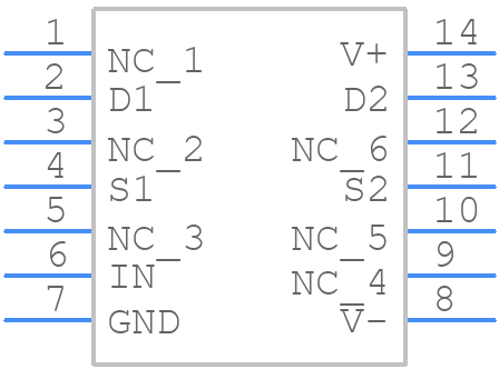 DG301BDJ-E3 - Vishay - PCB symbol