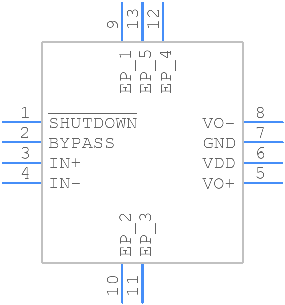 TPA6211A1DRBR - Texas Instruments - PCB symbol