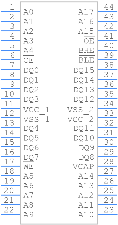 CY14B104NA-ZS45XI - Infineon - PCB symbol