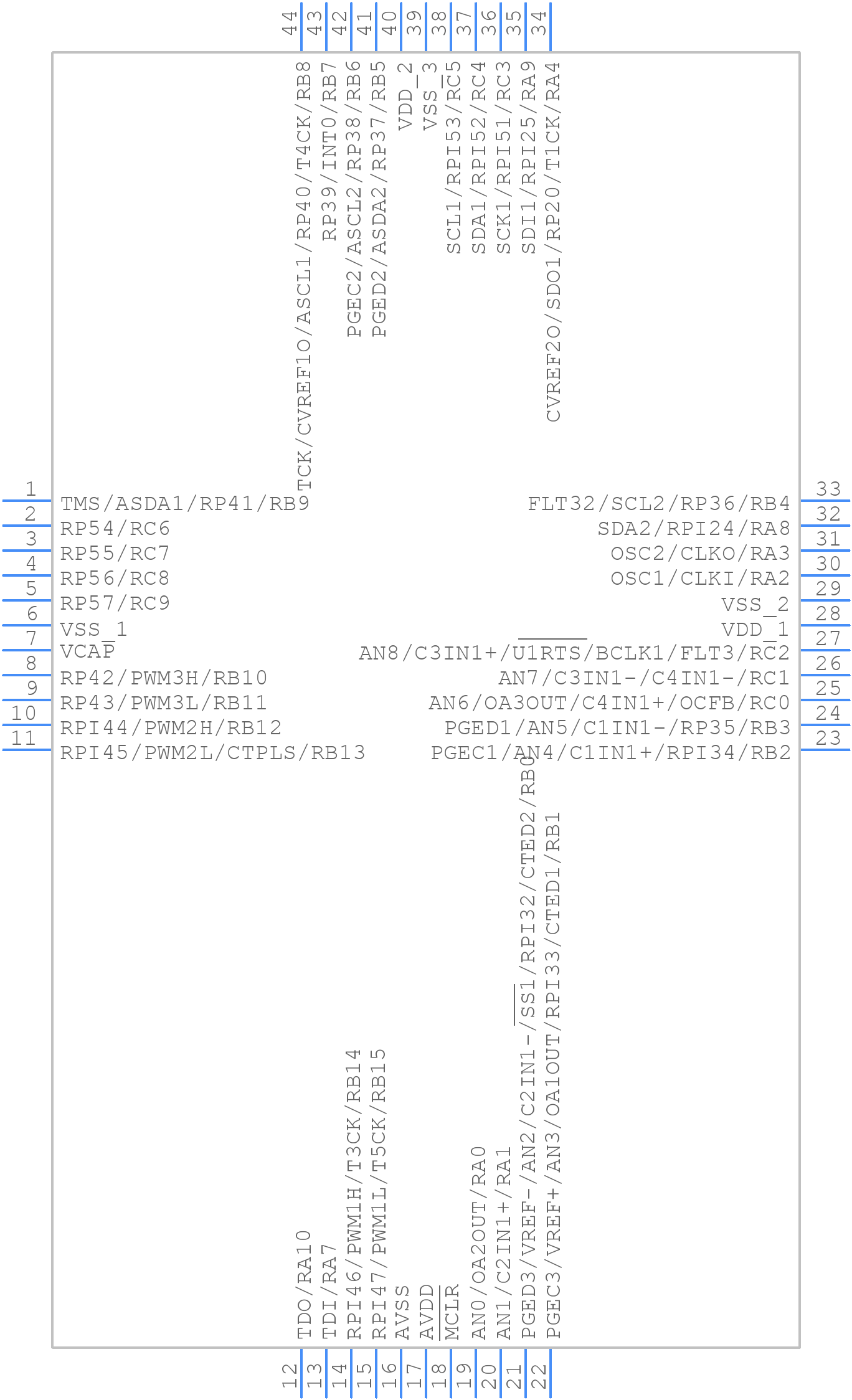 dsPIC33EP64MC504-I/PT - Microchip - PCB symbol