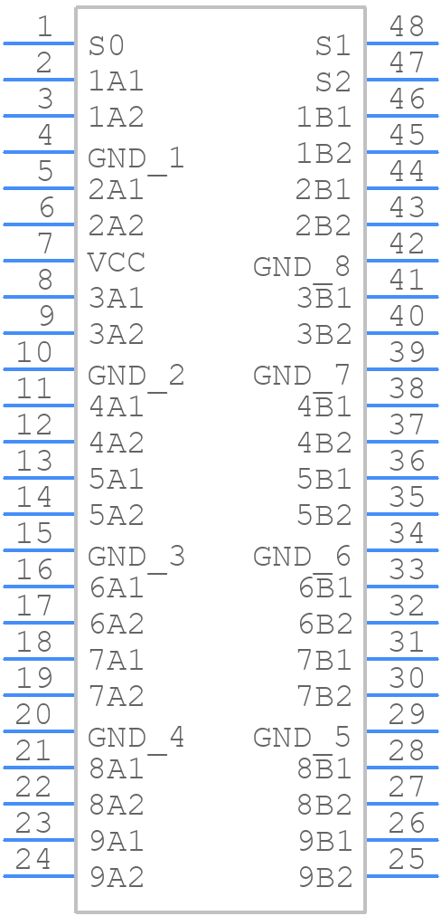 SN74CBT16209ADGVR - Texas Instruments - PCB symbol