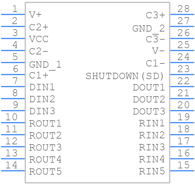 DS14C335MSAX - Texas Instruments - PCB symbol