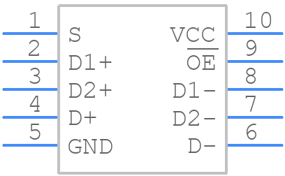 TS3USB30EDGSR - Texas Instruments - PCB symbol