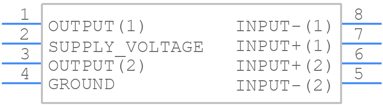 TDA2822D013TR - STMicroelectronics - PCB symbol