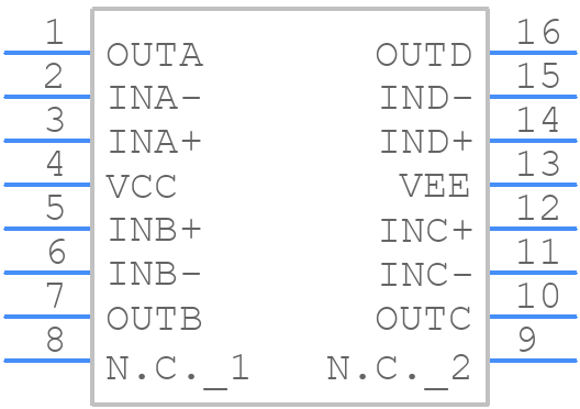 MAX4020EEE+ - Analog Devices - PCB symbol