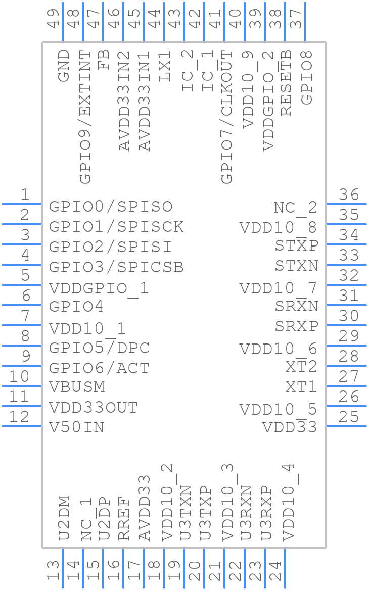 UPD720231AK8-612-BAE-A - Renesas Electronics - PCB symbol