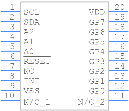 MCP23008-E/SS - Microchip - PCB symbol