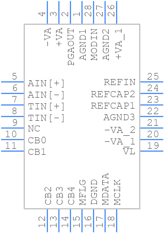 AD1555APZ - Analog Devices - PCB symbol