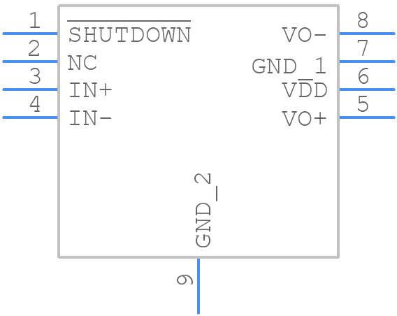 TPA2005D1DGNR - Texas Instruments - PCB symbol