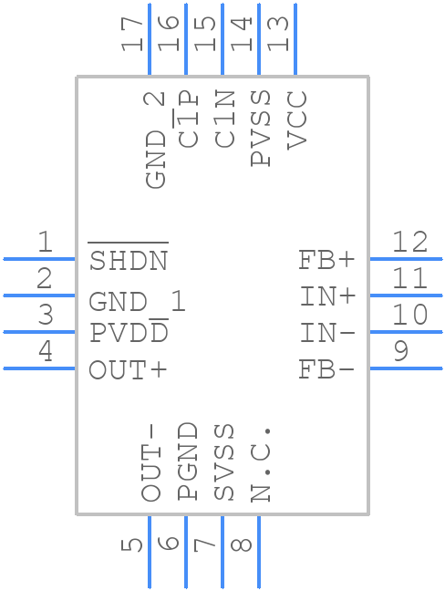 MAX98307ETE+T - Analog Devices - PCB symbol