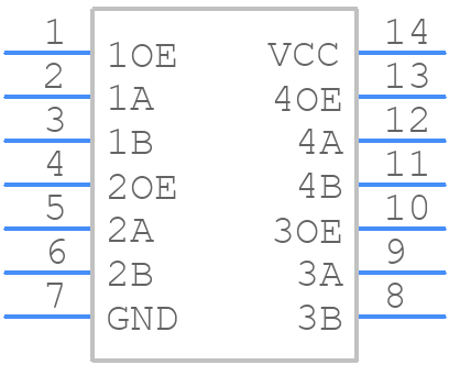 SN74CBT3126D - Texas Instruments - PCB symbol