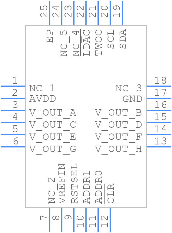 DAC5578SRGET - Texas Instruments - PCB symbol