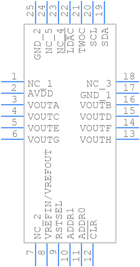 DAC7678SRGET - Texas Instruments - PCB symbol