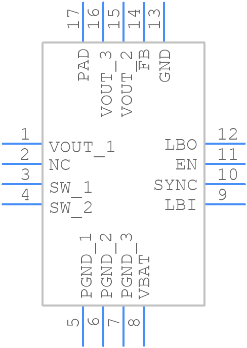 TPS61090RSAR - Texas Instruments - PCB symbol