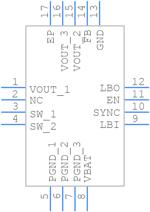 TPS61091RSAR - Texas Instruments - PCB symbol